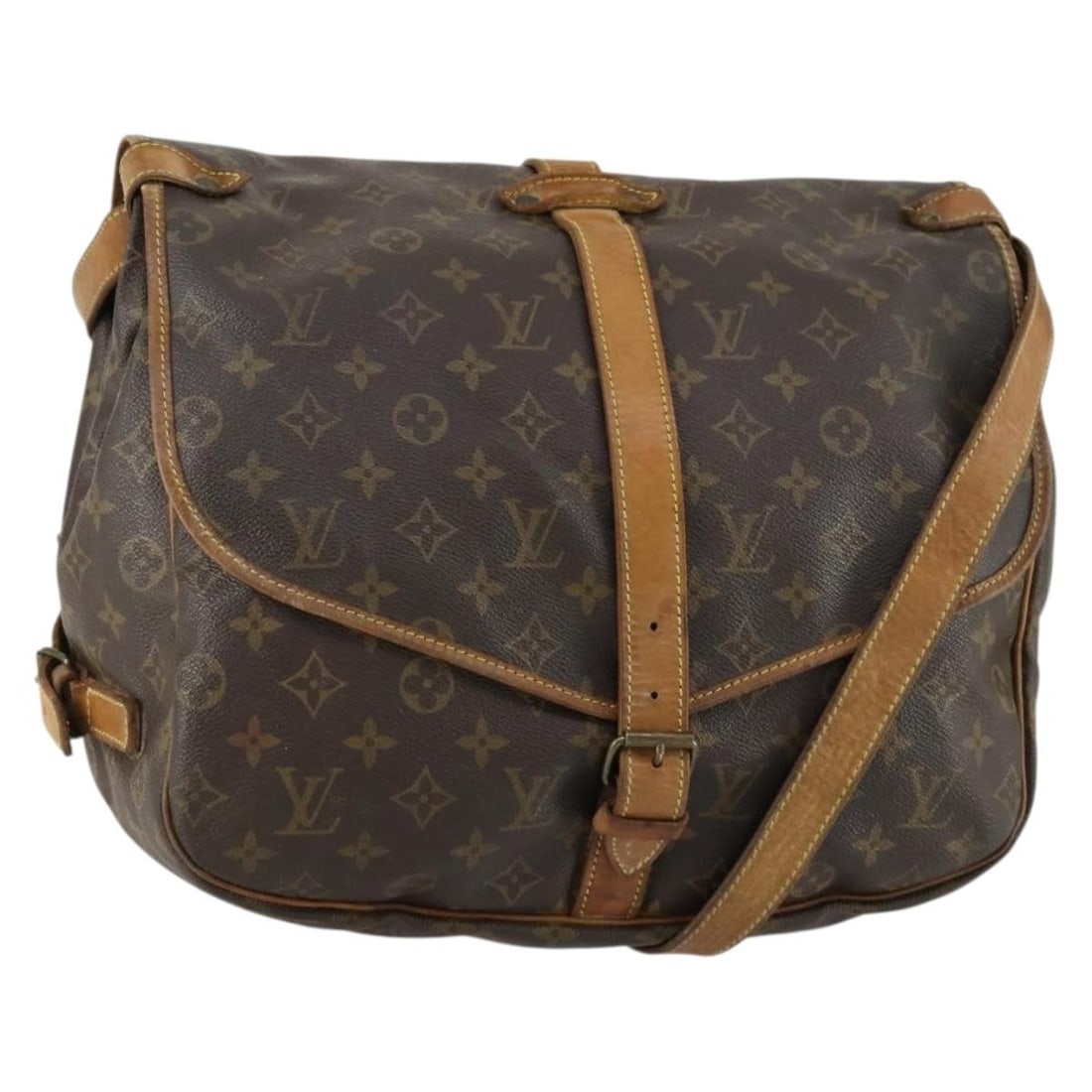 LOUIS VUITTON Monogram Saumur 35 Shoulder Bag M42254 France Authenticated (1 of 18)