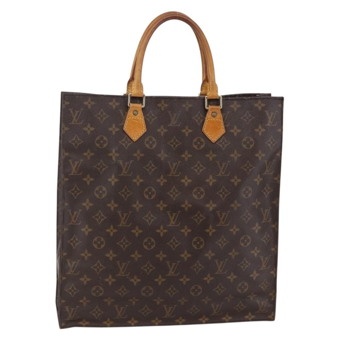 Louis Vuitton Monogram Sac Plat Hand Bag M51140 Authenticated: Louis Vuitton Monogram Sac Plat Hand Bag M51140 Authenticated This authentic LOUIS VUITTON Monogram Sac Plat Hand Bag M51140 is a stylish accessory made from durable Monogram Canvas. With a classic Mo