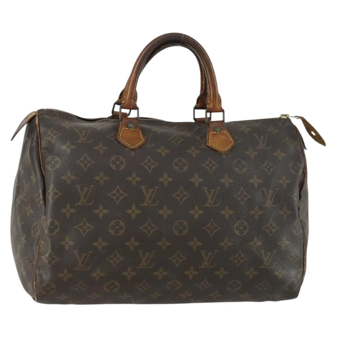 Speedy 35 Monogram Canvas Handbag by Louis Vuitton M41524 France: Speedy 35 Monogram Canvas Handbag by Louis Vuitton M41524 France This is a Louis Vuitton Monogram Speedy 35 handbag crafted in France from signature monogram canvas. The bag features dual rolled handl