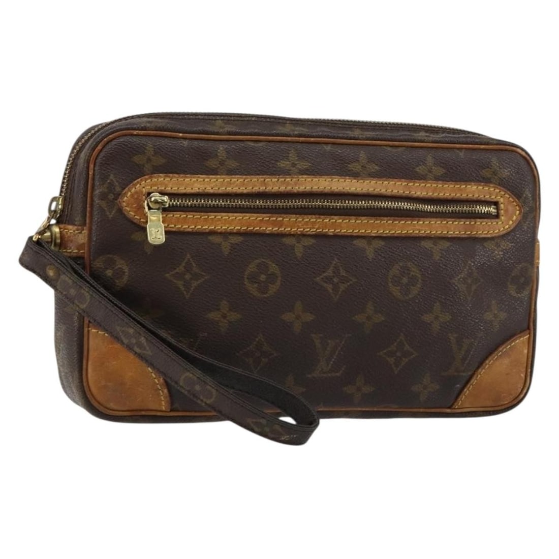 Authentic Louis Vuitton Monogram Marly Dragonne GM Clutch Bag M51825: Authentic Louis Vuitton Monogram Marly Dragonne GM Clutch Bag M51825 This LOUIS VUITTON Monogram Marly Dragonne GM Clutch Bag (M51825) is a stylish accessory crafted in France from durable Monogram Ca