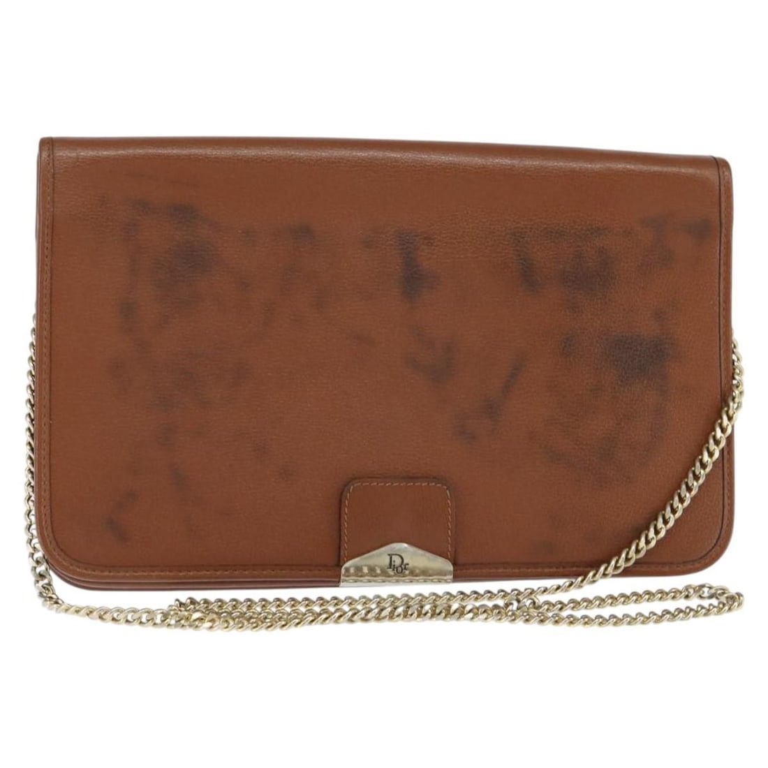 Christian Dior Brown Gold Leather Shoulder Bag BA7503 (1 of 18)