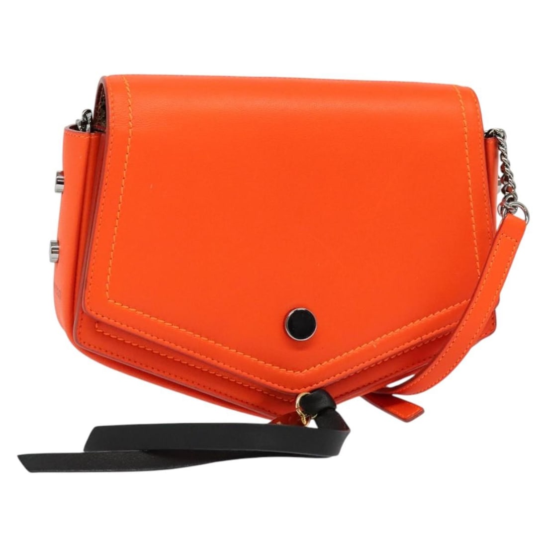 Jimmy Choo Leather Shoulder Bag Orange Silver Made in Italy: Jimmy Choo Leather Shoulder Bag Orange Silver Made in Italy This chic Jimmy Choo shoulder bag showcases a striking orange and silver color combination, perfect for adding a pop of color to any outfit.