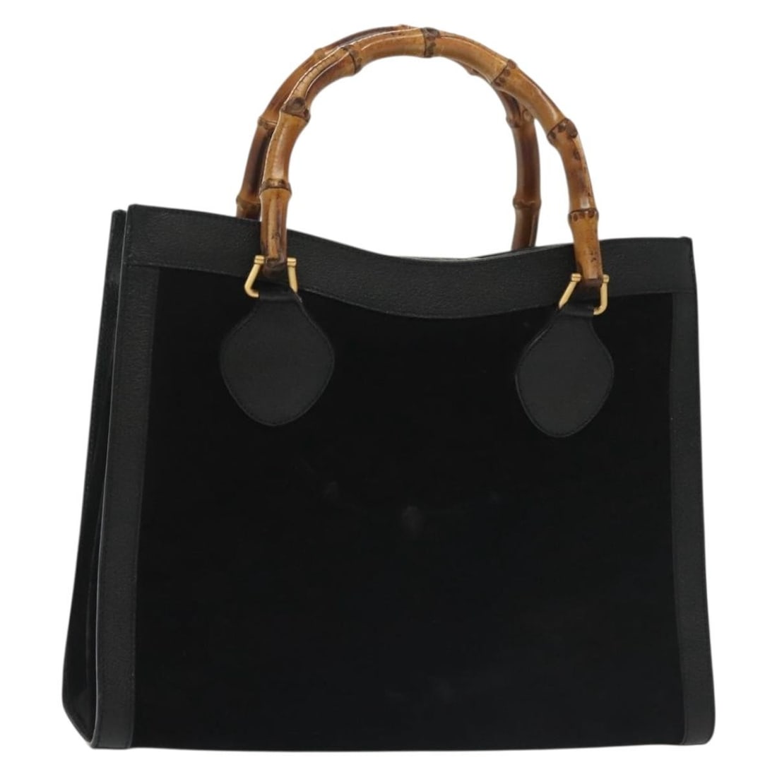 GUCCI Bamboo Hand Bag Suede Black Gold 002 1186 0260 Authentic Italy: GUCCI Bamboo Hand Bag Suede Black Gold 002 1186 0260 Authentic Italy This exquisite GUCCI Bamboo Hand Bag combines elegance and functionality with its luxurious suede material in a striking black and