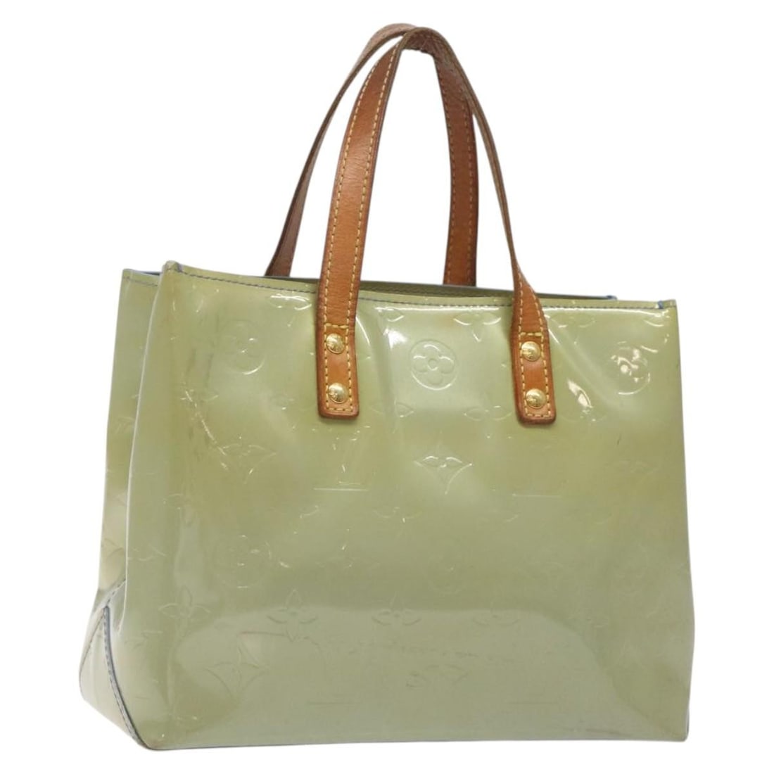 LOUIS VUITTON Baby Blue Monogram Vernis Reade PM Hand Bag Auth MI1023: LOUIS VUITTON Baby Blue Monogram Vernis Reade PM Hand Bag Auth MI1023 This authentic LOUIS VUITTON Monogram Vernis Reade PM Hand Bag is a statement piece in a beautiful baby blue color. Crafted from