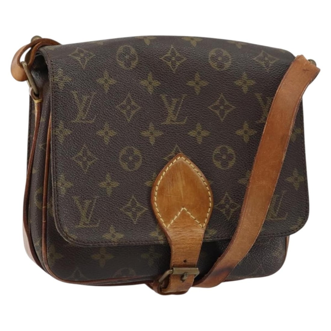 LOUIS VUITTON Monogram Cartouchiere MM Shoulder Bag M51253 Authentic (1 of 18)