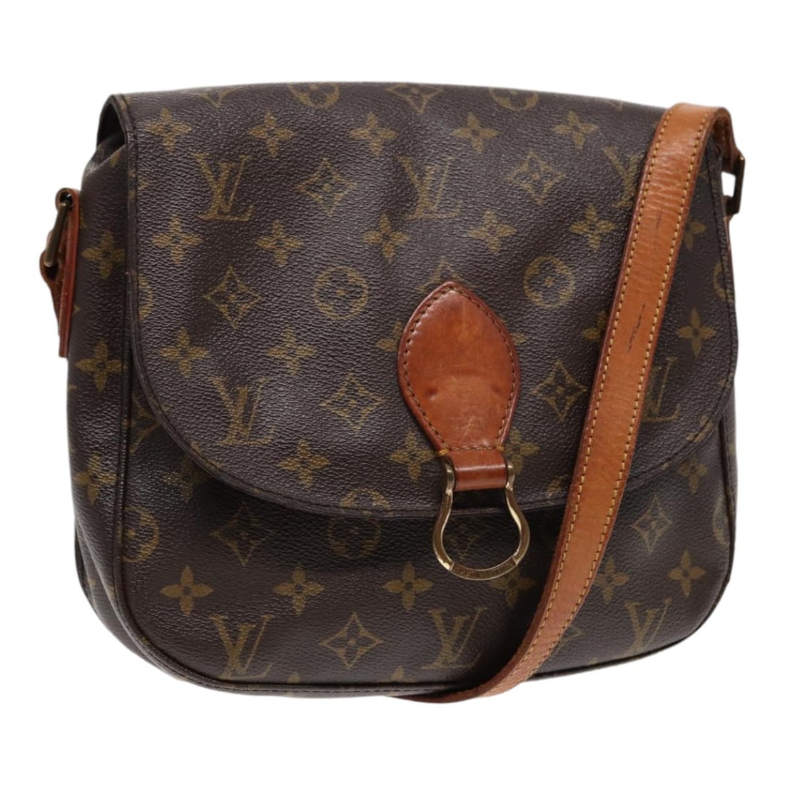 LOUIS VUITTON Monogram Saint Cloud GM Shoulder Bag M51242 France: LOUIS VUITTON Monogram Saint Cloud GM Shoulder Bag M51242 France Elevate your style with the LOUIS VUITTON Monogram Saint Cloud GM Shoulder Bag, a chic accessory crafted in France. This shoulder bag f
