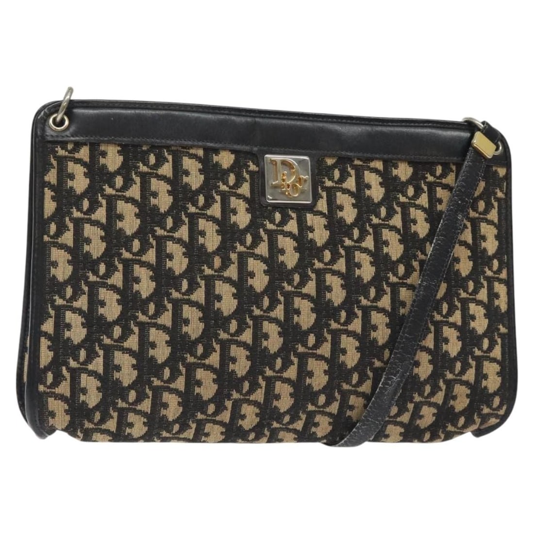 Christian Dior Black Gold Trotter Canvas Shoulder Bag Auth: Christian Dior Black Gold Trotter Canvas Shoulder Bag Auth This Christian Dior Trotter Canvas Shoulder Bag showcases a sophisticated blend of style and functionality. Crafted in France, it features a