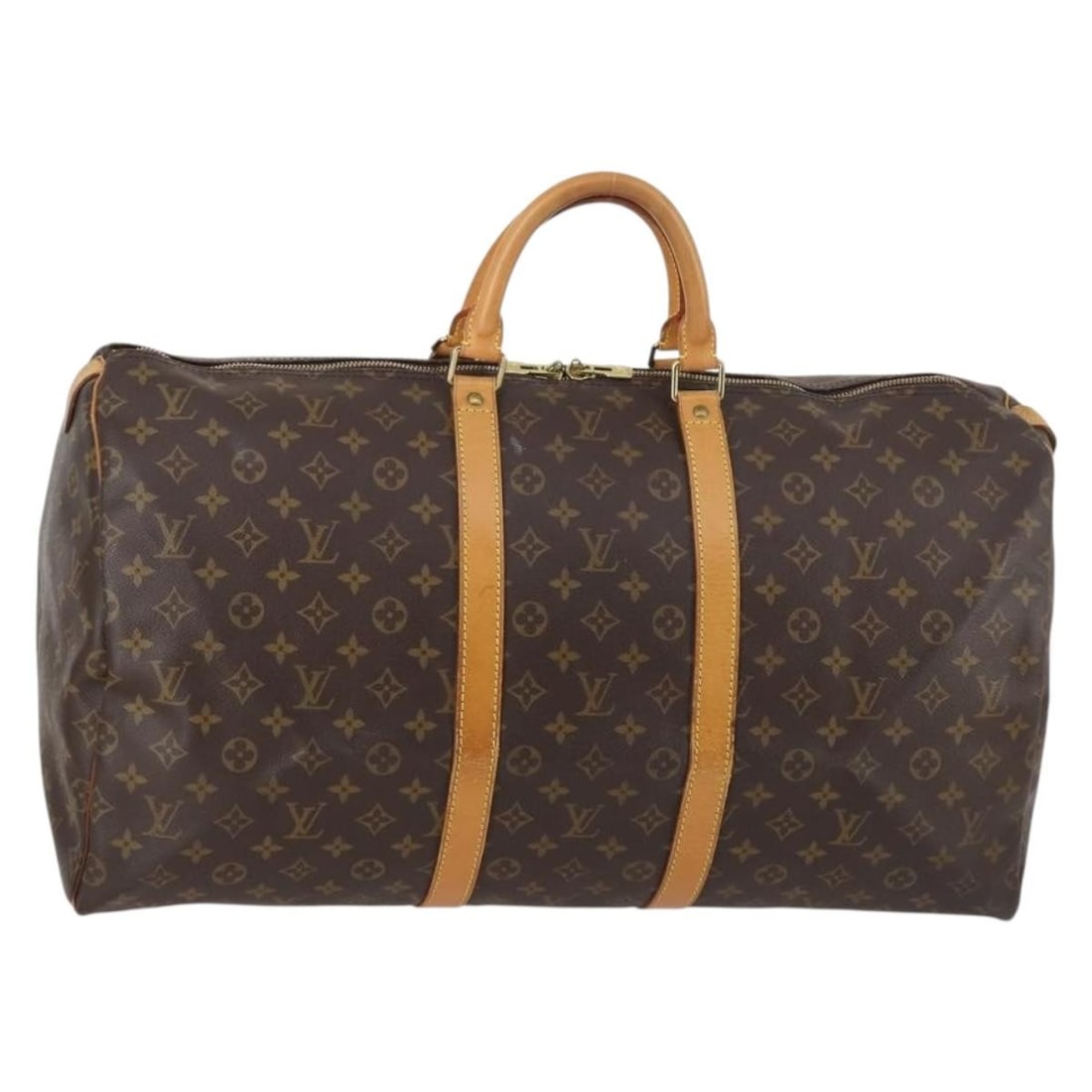 LOUIS VUITTON Monogram Keepall 55 Boston Bag M41424 Authenticated (1 of 18)