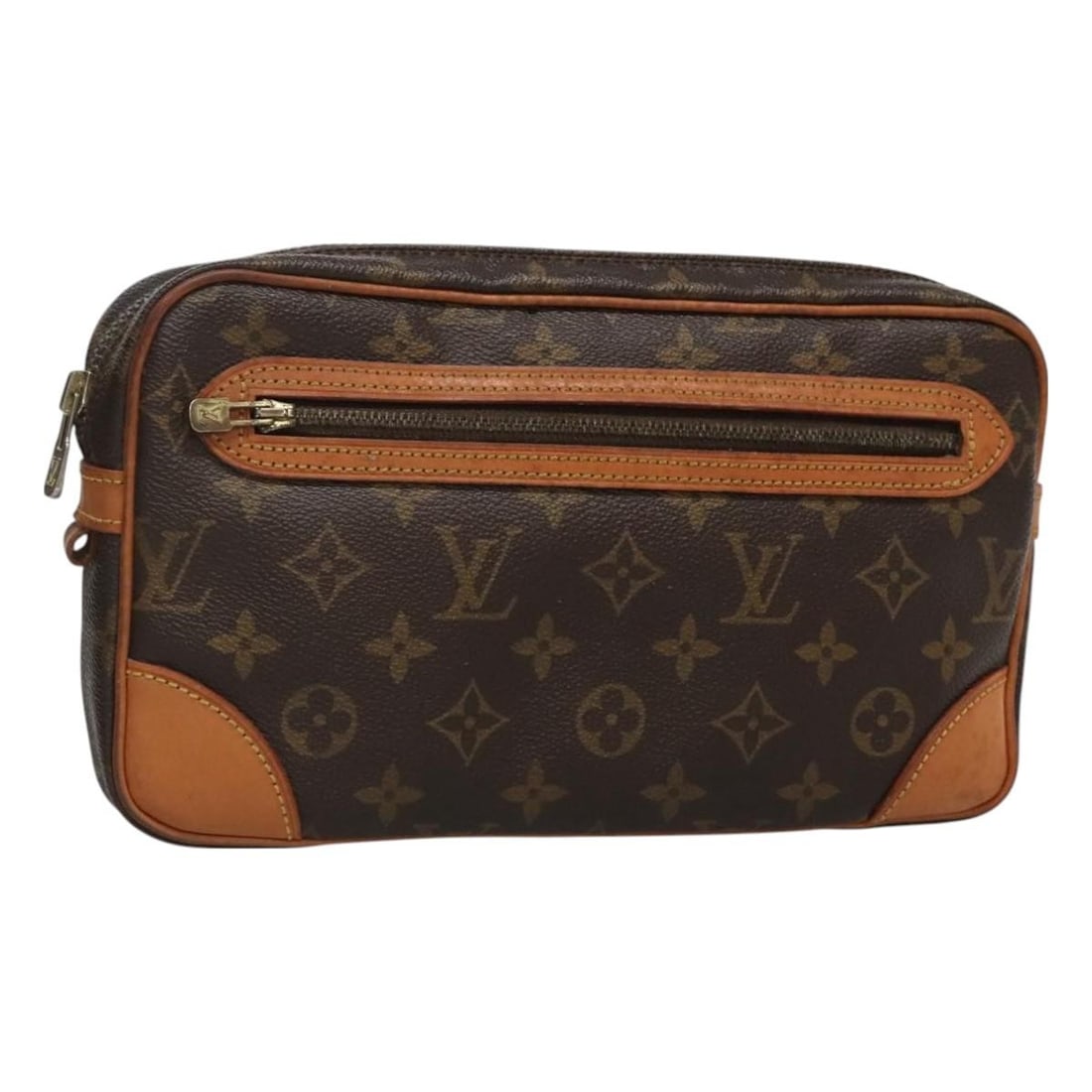 LOUIS VUITTON Monogram Marly Dragonne GM Clutch Bag M51825 Made in France: LOUIS VUITTON Monogram Marly Dragonne GM Clutch Bag M51825 Made in France Presenting the LOUIS VUITTON Monogram Marly Dragonne GM Clutch Bag, a luxurious accessory crafted in France. This iconic clutc