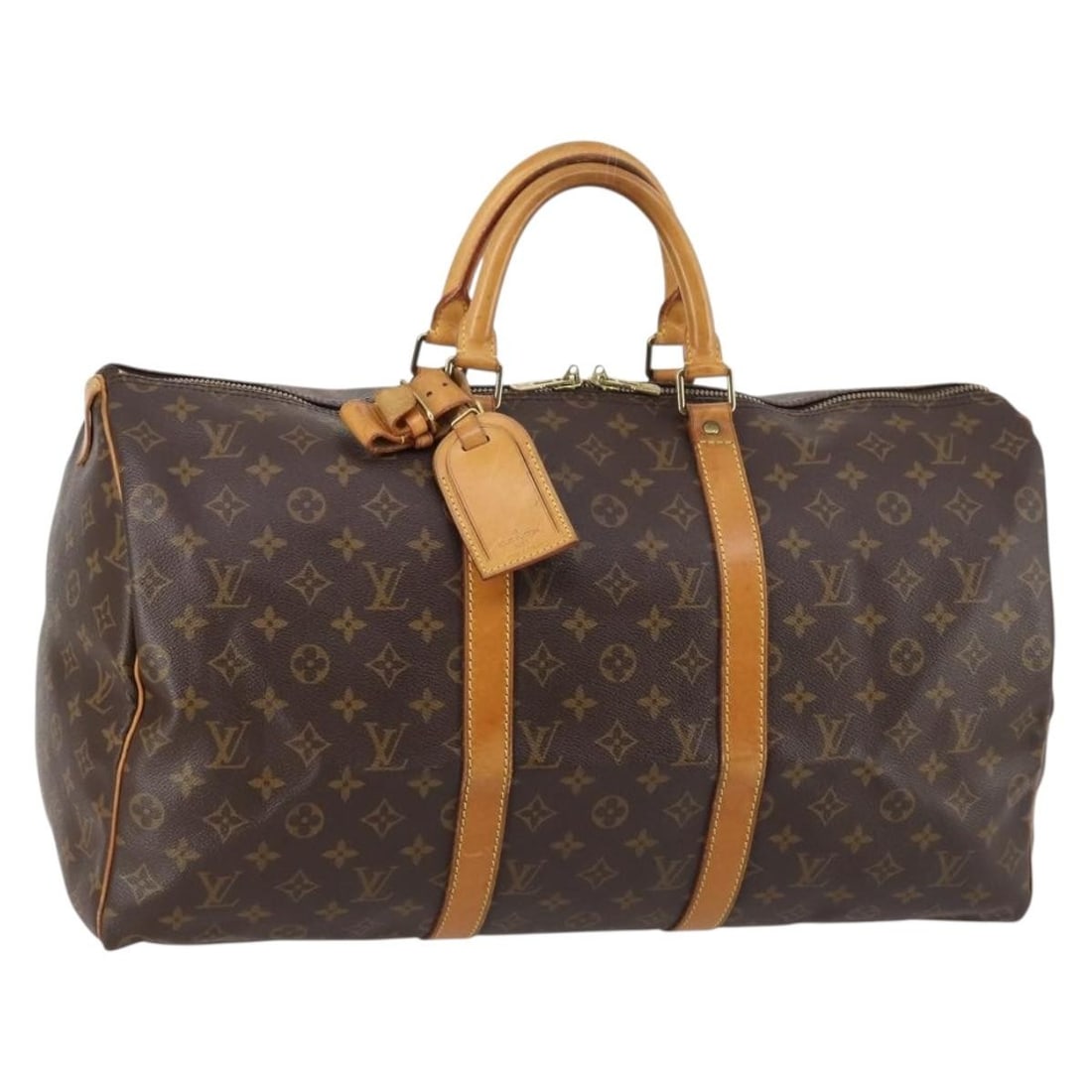 LOUIS VUITTON Monogram Keepall 50 Boston Bag M41426 Authenticated: LOUIS VUITTON Monogram Keepall 50 Boston Bag M41426 Authenticated This LOUIS VUITTON Monogram Keepall 50 Boston Bag is a timeless accessory crafted from iconic Monogram Canvas. The bag features a spac