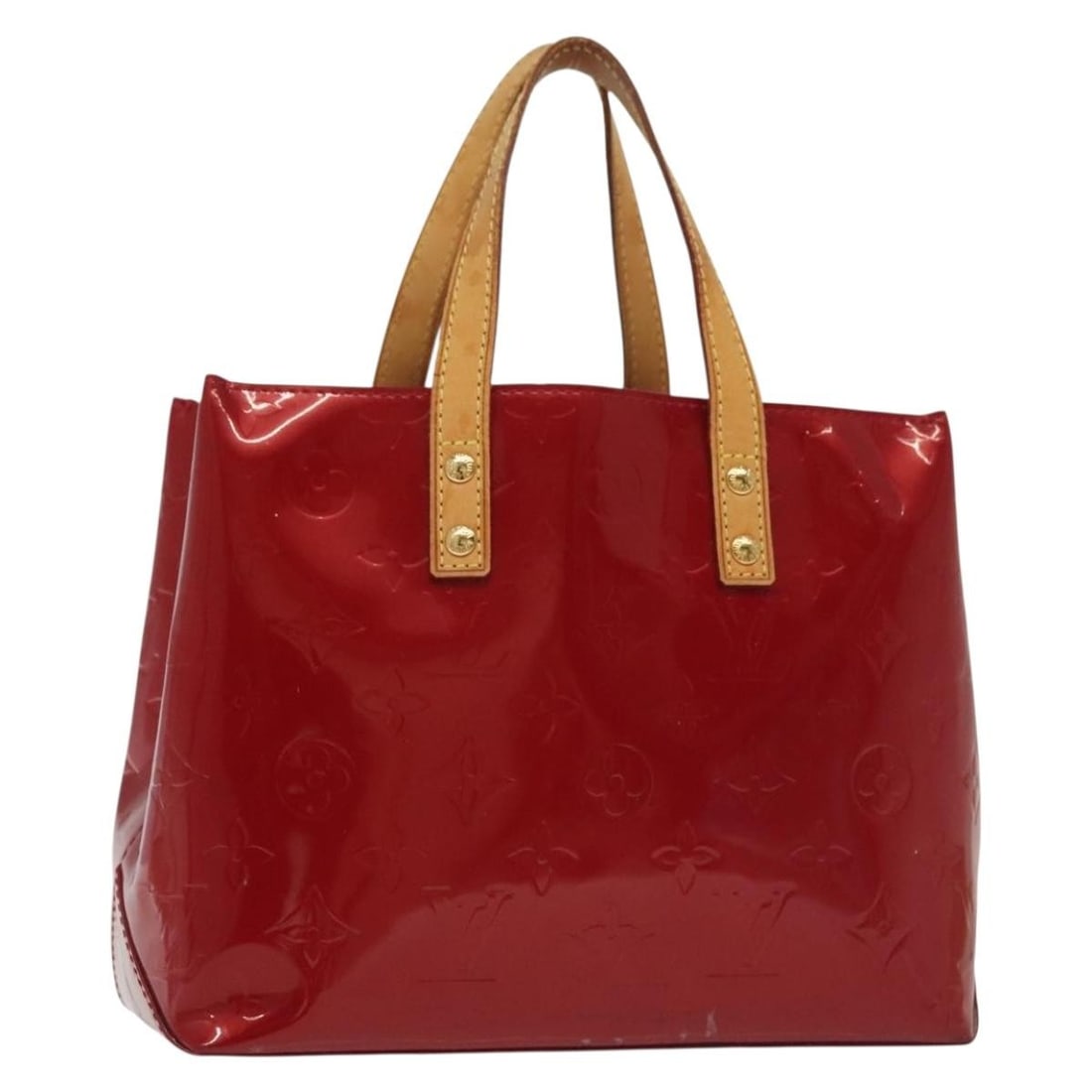 LOUIS VUITTON Monogram Vernis Reade PM Hand Bag Pomme D'amour M91990 Auth (1 of 18)