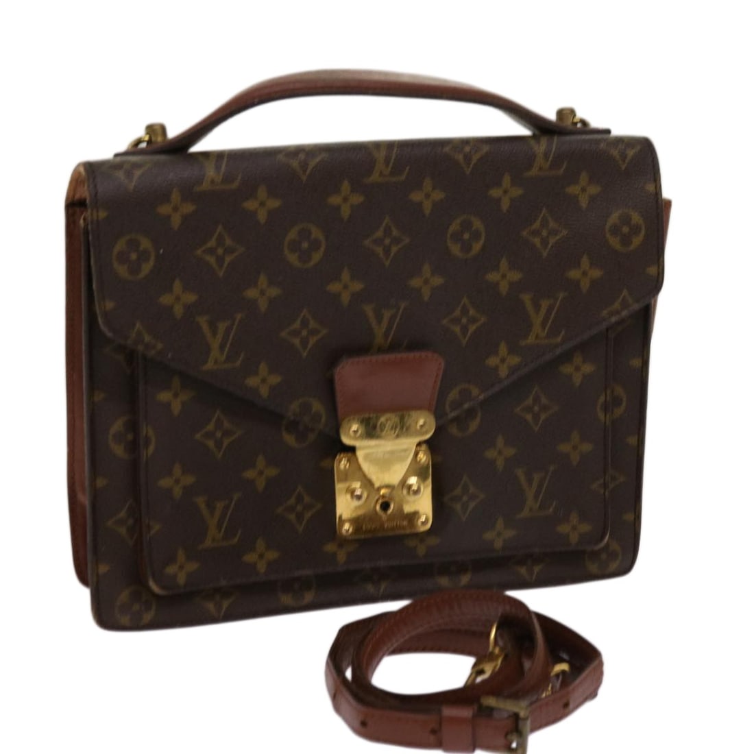 LOUIS VUITTON Monogram Monceau 28 Hand Bag M51185 with Shoulder Strap (1 of 18)