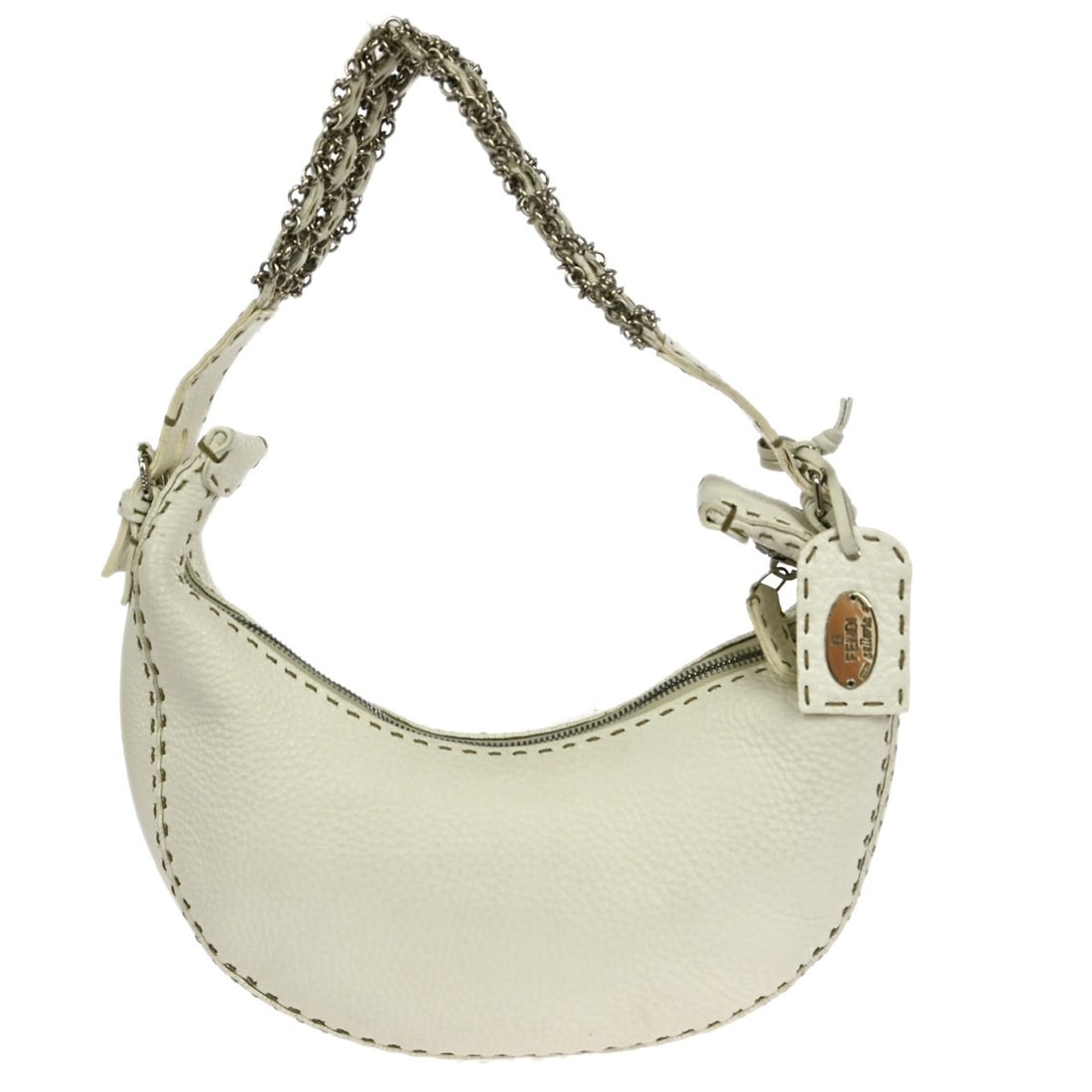 Fendi Small White Canvas Top Handle Tote Bag Model 3539-8BR420-NDU-048: Fendi Small White Canvas Top Handle Tote Bag Model 3539-8BR420-NDU-048 This Fendi handbag is crafted from white canvas and features a beige lining. Designed in a small tote style, it includes a top ha