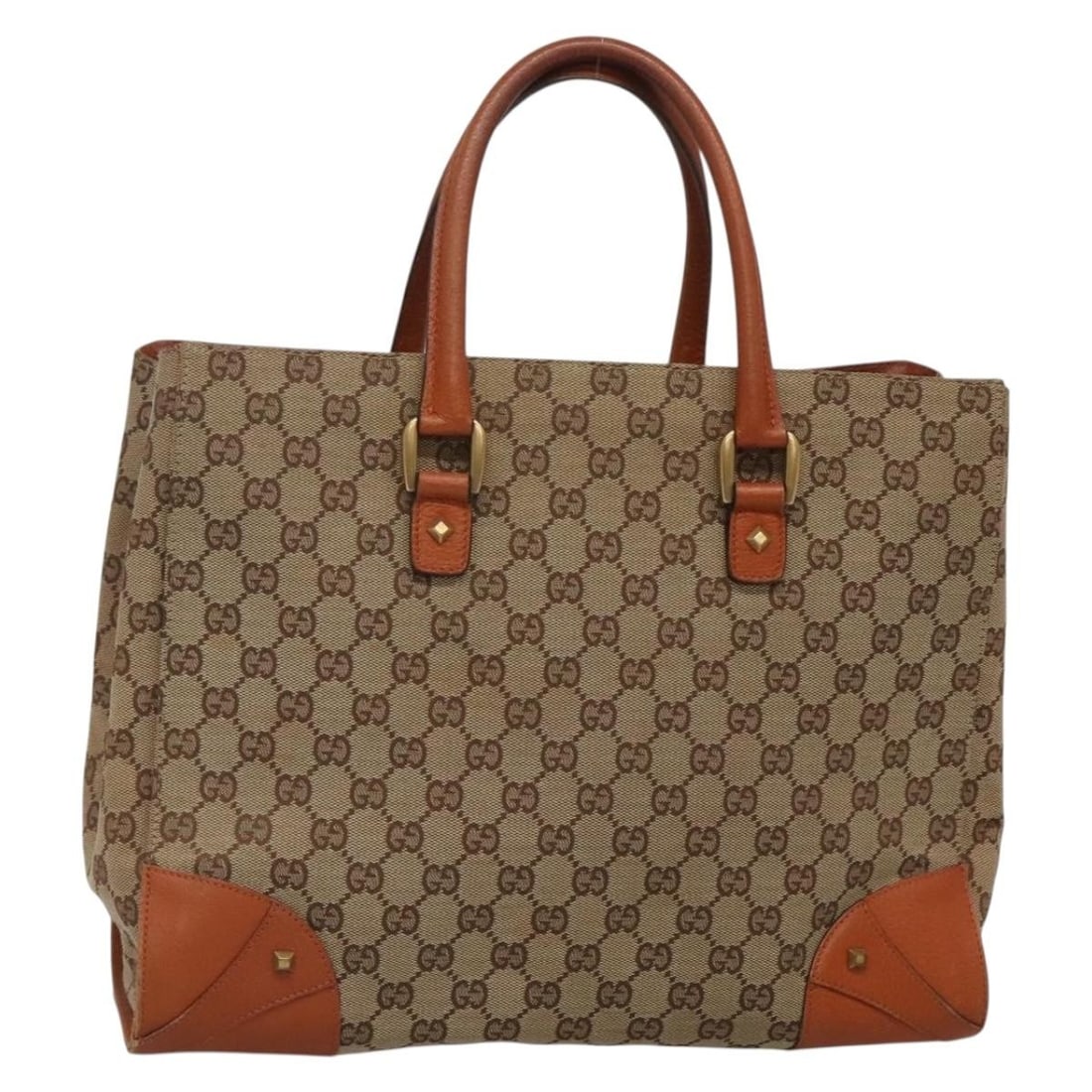 GUCCI Beige GG Canvas Hand Bag 120897 Auth Italy (1 of 18)