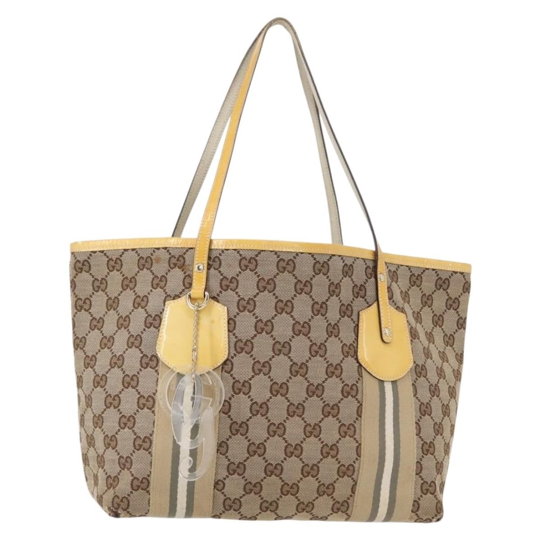 GUCCI GG Canvas Tote Bag Beige Gold 211971 Auth Made in Italy: GUCCI GG Canvas Tote Bag Beige Gold 211971 Auth Made in Italy This authentic GUCCI GG Canvas Tote Bag combines luxury and functionality, featuring a stylish beige and gold exterior crafted from GG can