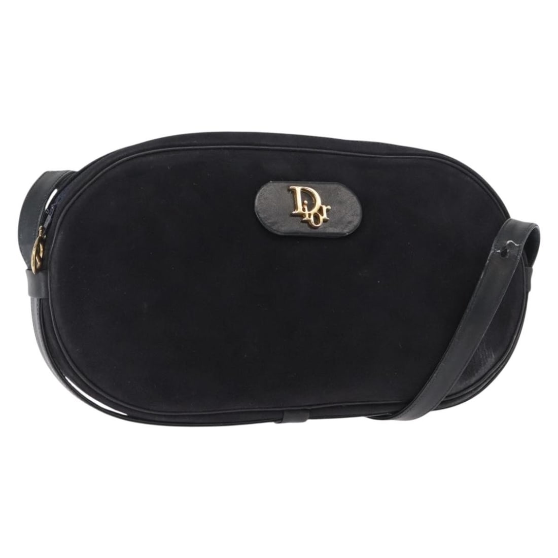 Christian Dior Black Gold Suede Shoulder Bag Auth 157242: Christian Dior Black Gold Suede Shoulder Bag Auth 157242 Elevate your accessory collection with this authentic Christian Dior shoulder bag, expertly crafted in France. This stylish bag features a luxu