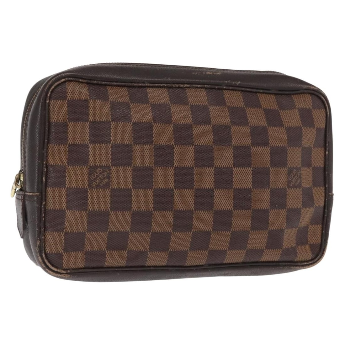 LOUIS VUITTON Damier Ebene Trousse Toilette 25 Clutch Bag N47624 Auth: LOUIS VUITTON Damier Ebene Trousse Toilette 25 Clutch Bag N47624 Auth Discover the elegance of the LOUIS VUITTON Damier Ebene Trousse Toilette 25 Clutch Bag. Crafted in Spain, this stylish clutch feat