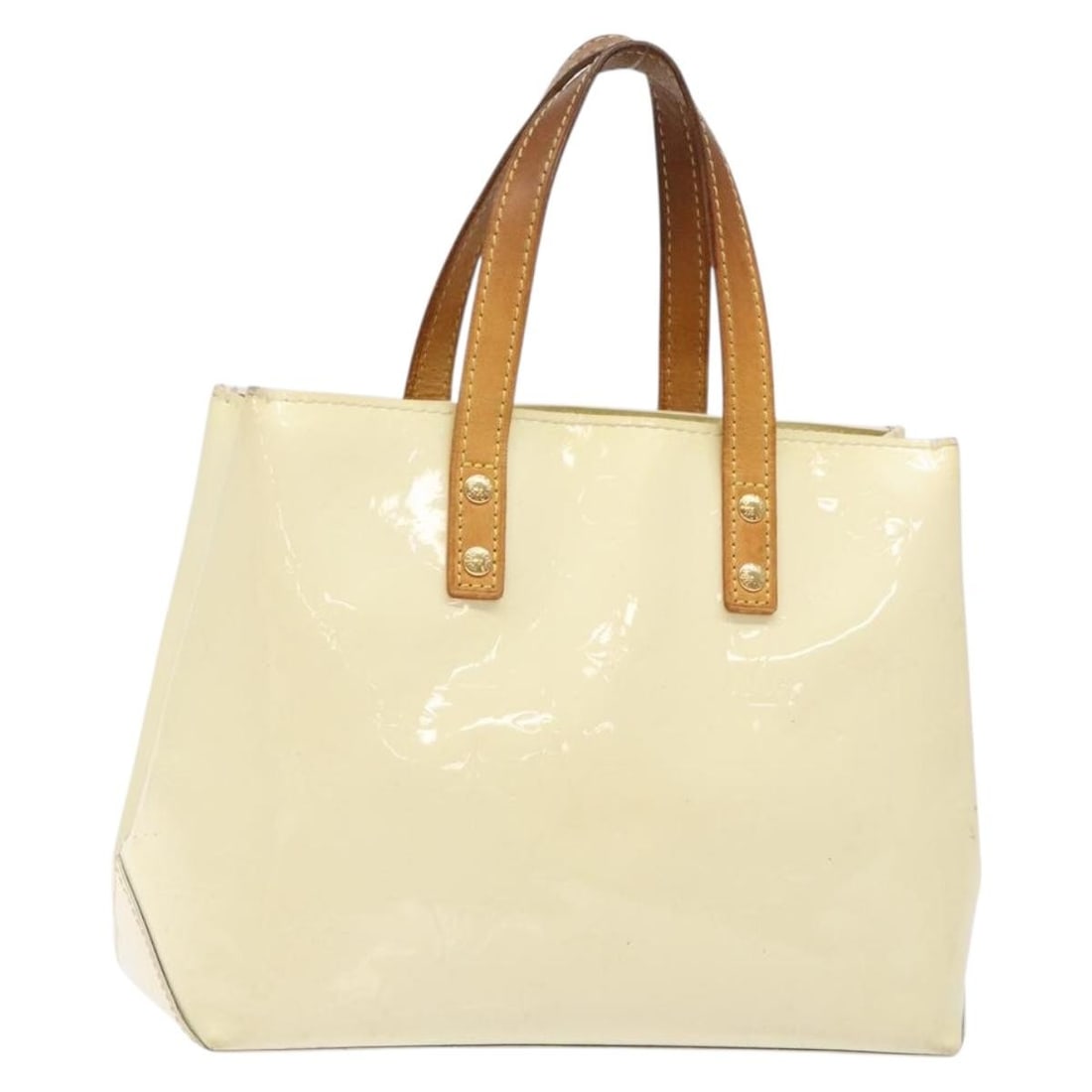 LOUIS VUITTON Monogram Vernis Reade PM Hand Bag Perle M91336 Auth (1 of 18)