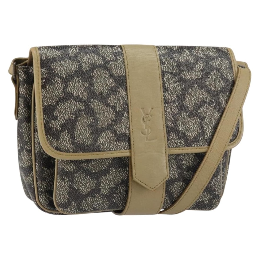 SAINT LAURENT Beige PVC Leather Shoulder Bag Auth: SAINT LAURENT Beige PVC Leather Shoulder Bag Auth This stylish Saint Laurent shoulder bag is crafted from durable PVC leather in a sophisticated beige hue, making it a versatile accessory for any outf