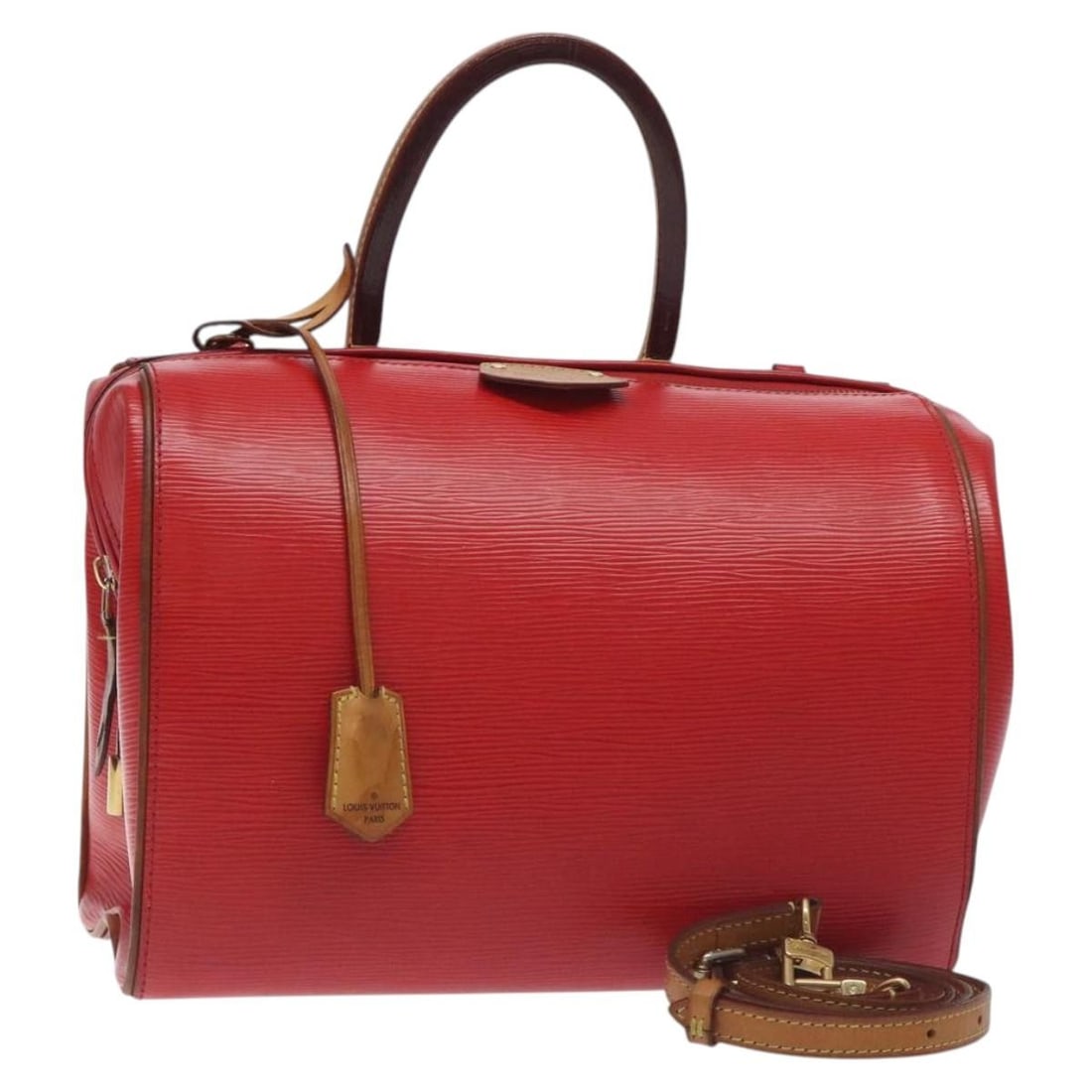 LOUIS VUITTON Epi Dock PM Hand Bag Red M93246 with Accessories (1 of 18)