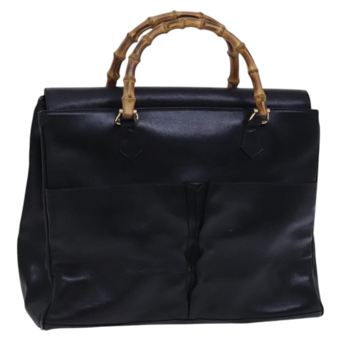 GUCCI Bamboo Leather Hand Bag Black Gold 002 2855 0322 0 Authentic: GUCCI Bamboo Leather Hand Bag Black Gold 002 2855 0322 0 Authentic This authentic GUCCI Bamboo Hand Bag combines elegance and functionality. Crafted from high-quality leather, the bag features a sophi