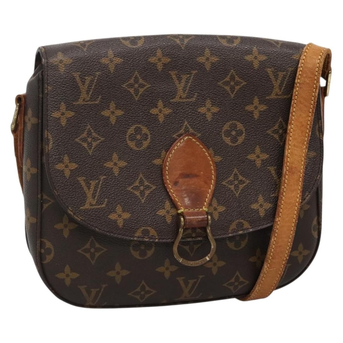 LOUIS VUITTON Monogram Saint Cloud GM Shoulder Bag M51242 France: LOUIS VUITTON Monogram Saint Cloud GM Shoulder Bag M51242 France Introducing the LOUIS VUITTON Monogram Saint Cloud GM Shoulder Bag, a timeless accessory that showcases the iconic monogram canvas. Thi