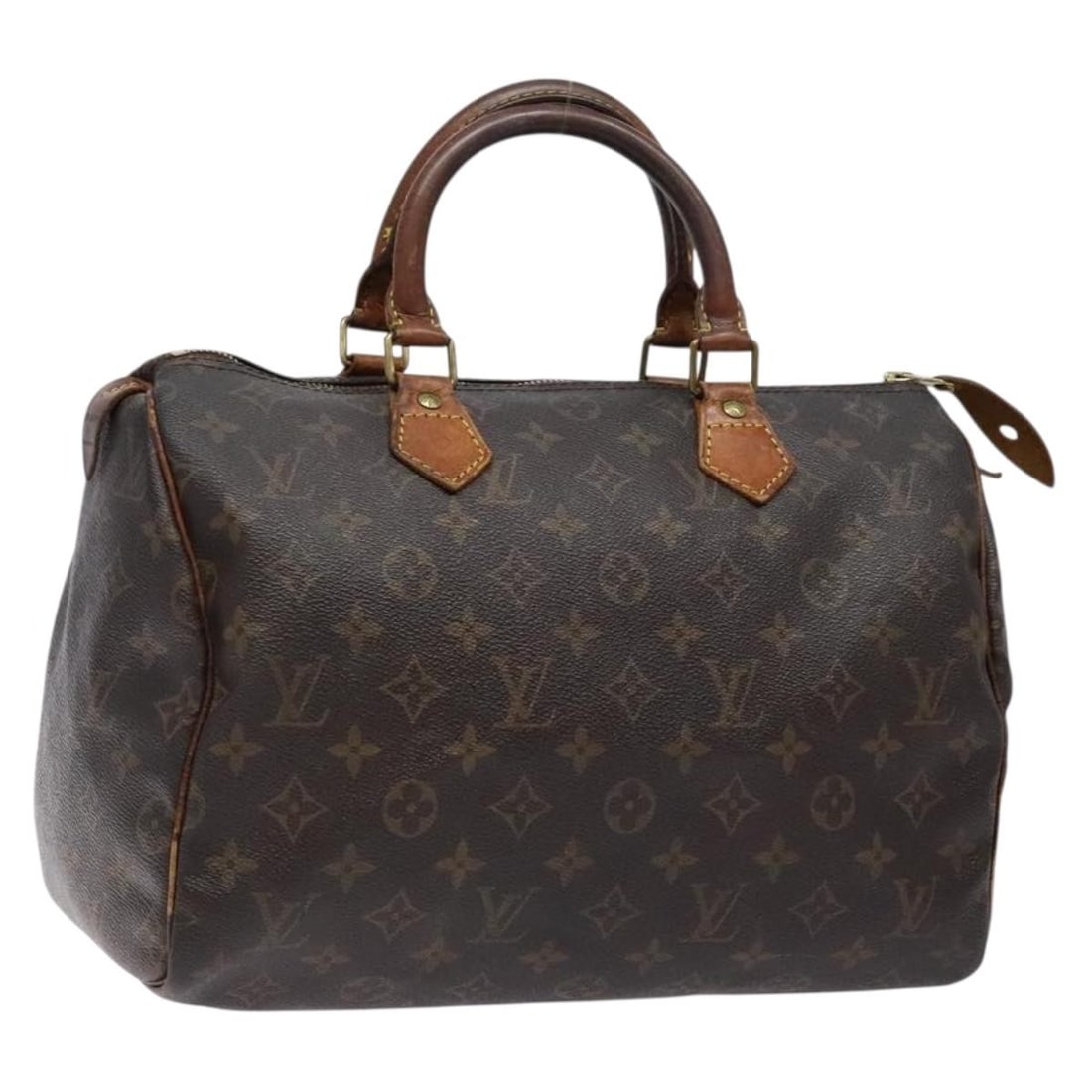 LOUIS VUITTON Monogram Speedy 30 Hand Bag M41526 Made in France: LOUIS VUITTON Monogram Speedy 30 Hand Bag M41526 Made in France Introducing the LOUIS VUITTON Monogram Speedy 30 Hand Bag, a classic and stylish accessory that embodies luxury and sophistication. Craf