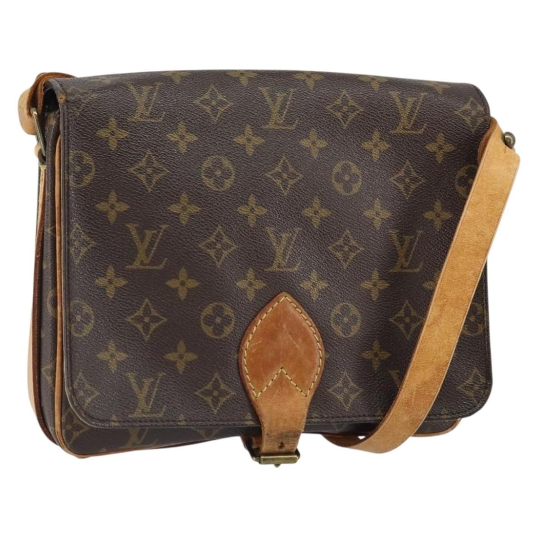 Louis Vuitton Cartouchiere GM Monogram Canvas Shoulder Bag M51252: Louis Vuitton Cartouchiere GM Monogram Canvas Shoulder Bag M51252 This is a Louis Vuitton Monogram Cartouchiere GM shoulder bag crafted from signature monogram canvas. The bag features an adjustable s