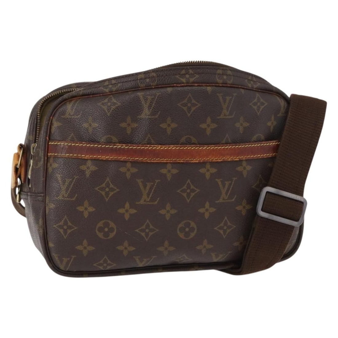 LOUIS VUITTON Monogram Reporter PM Shoulder Bag M45254 Auth France (1 of 18)