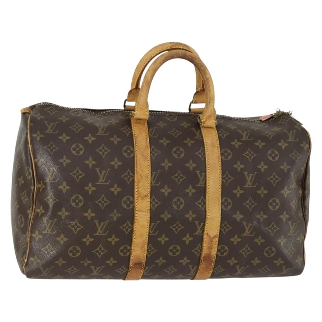 Louis Vuitton Keepall 45 Monogram Canvas Boston Bag M41428 France: Louis Vuitton Keepall 45 Monogram Canvas Boston Bag M41428 France This is a Louis Vuitton Monogram Keepall 45 Boston Bag, model M41428, crafted in France from signature monogram canvas. The bag featur