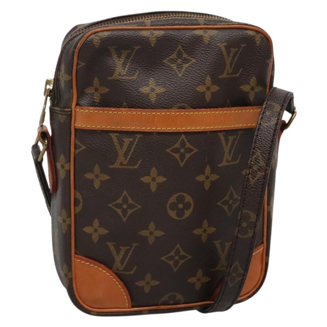 Louis Vuitton Monogram Danube Shoulder Bag M45266 France: Louis Vuitton Monogram Danube Shoulder Bag M45266 France This LOUIS VUITTON Monogram Danube Shoulder Bag (Model M45266) is a stylish and practical accessory made from durable Monogram Canvas. It featu