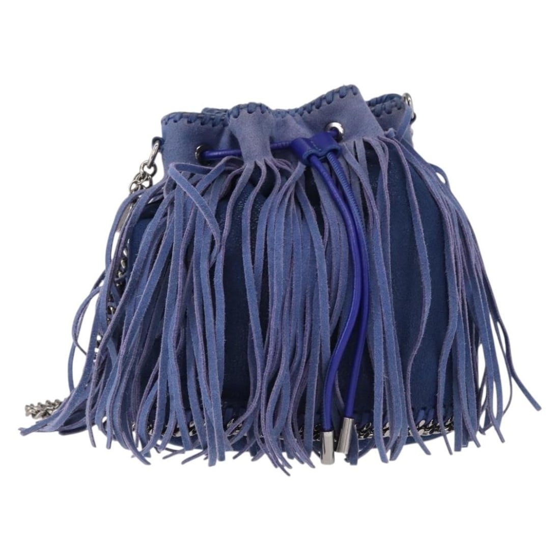 Stella MacCartney Falabella Blue Silver Shoulder Bag 410875 Auth Italy: Stella MacCartney Falabella Blue Silver Shoulder Bag 410875 Auth Italy Introducing the Stella MacCartney Falabella Chain Bag, a stylish shoulder bag crafted in Italy. This bag features a chic blue and