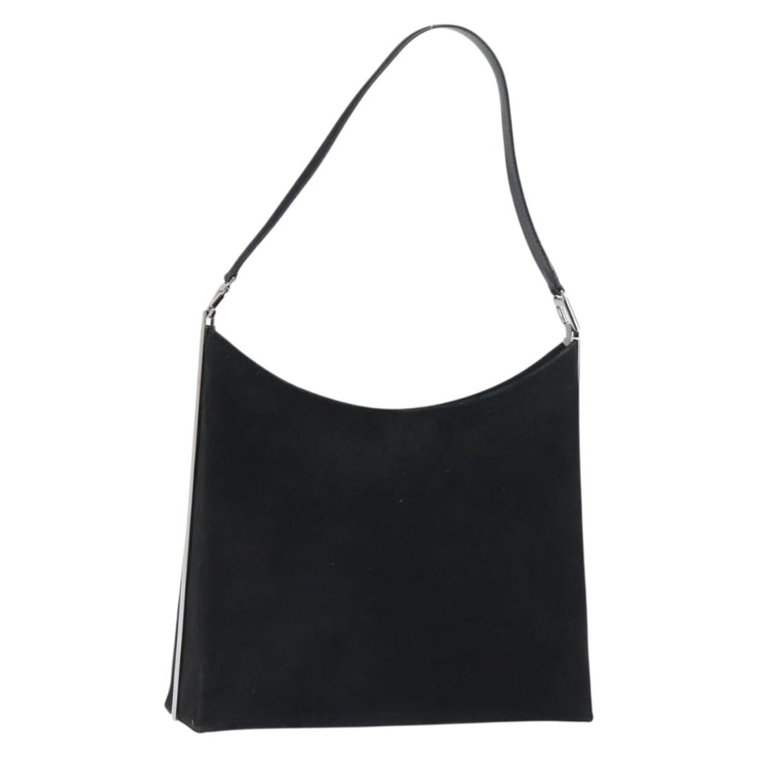 Black Suede Vala Shoulder Bag by Salvatore Ferragamo Italy (1 of 18)