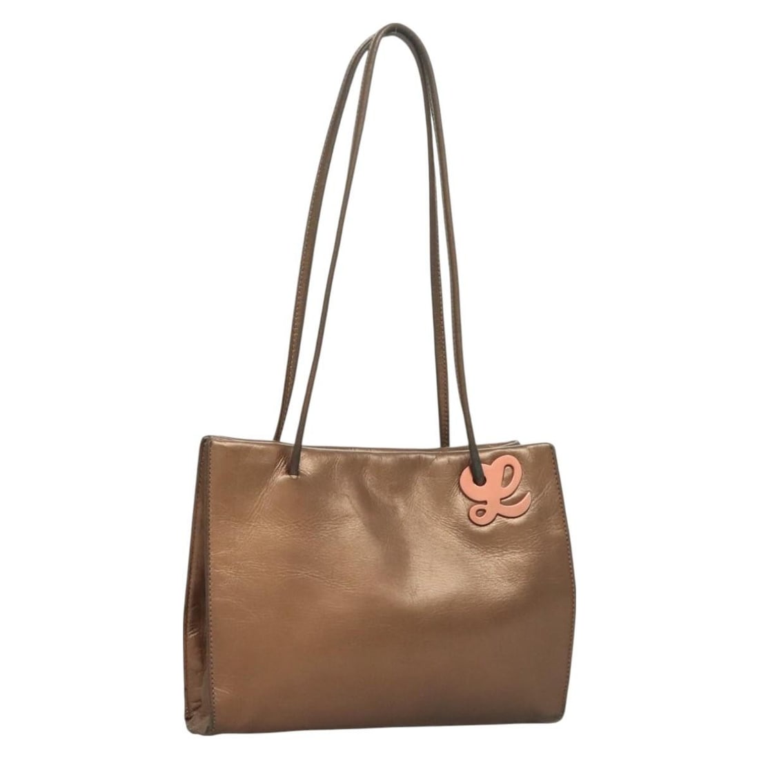 LOEWE Brown Leather Shoulder Bag Authentic 127905 (1 of 18)