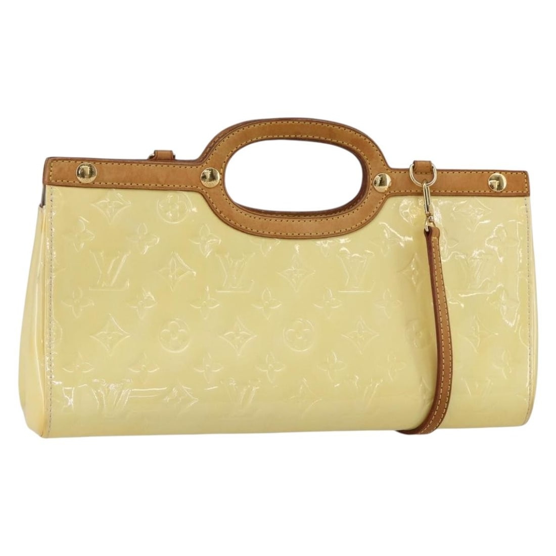 LOUIS VUITTON Monogram Vernis Roxbury Drive Hand Bag Perle M91374 Authentic (1 of 18)