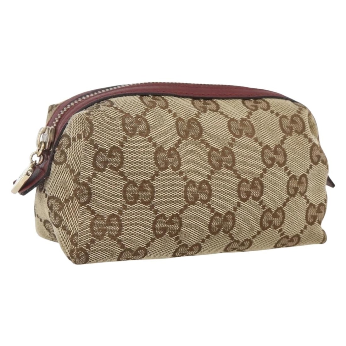 Beige Gold Canvas GG 153228 Pouch from Gucci Italy: Beige Gold Canvas GG 153228 Pouch from Gucci Italy This is a Gucci GG Canvas pouch in beige and gold, crafted from signature GG canvas. The pouch is made in Italy and features approximate dimensions o