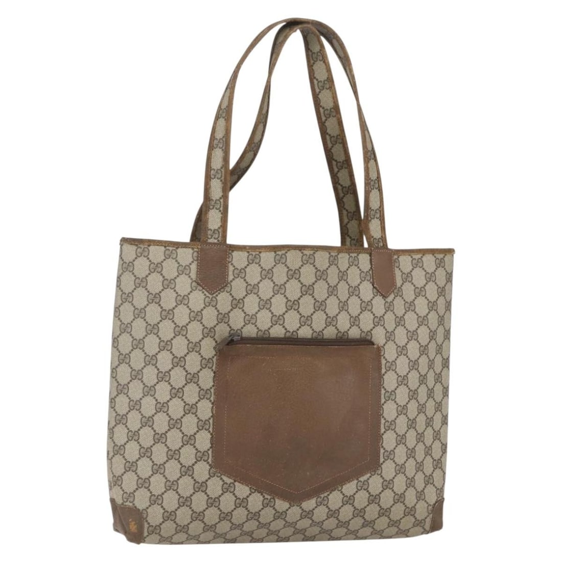GUCCI GG Supreme Beige Gold Tote Bag PVC Leather 002 098 0057 Auth (1 of 18)