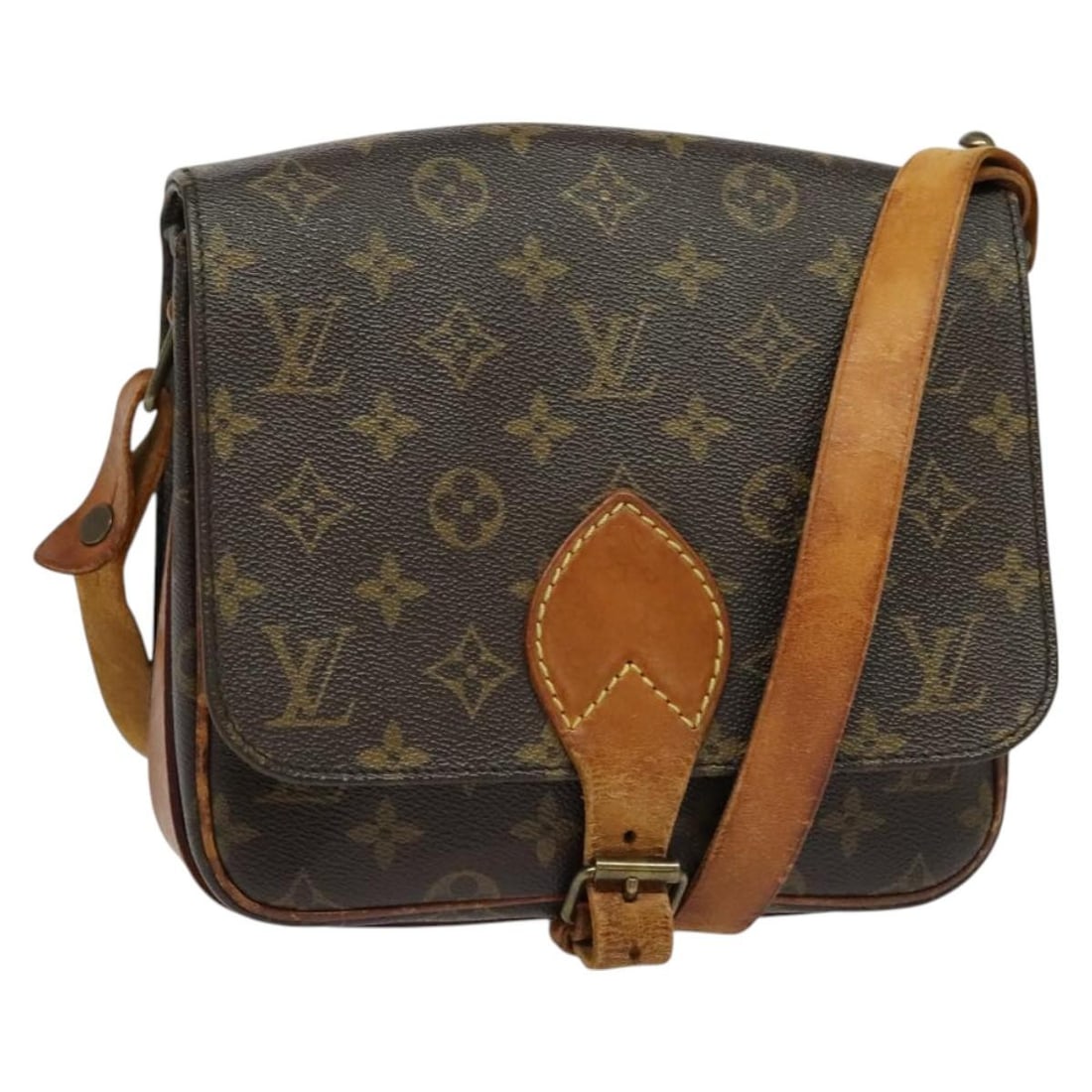LOUIS VUITTON Monogram Cartesier MM Shoulder Bag M51253 Made in France: LOUIS VUITTON Monogram Cartesier MM Shoulder Bag M51253 Made in France This authentic Louis Vuitton Monogram Cartesier MM Shoulder Bag is crafted from durable monogram canvas, showcasing the iconic