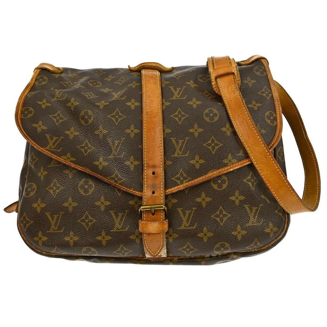 Louis Vuitton Saumur 35 Monogram Canvas Medium Shoulder Bag M42254 (1 of 10)