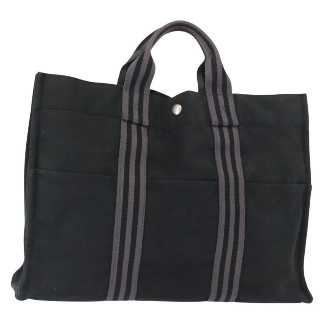 Black Canvas Fourre Tout MM Tote by Hermes France (1 of 18)