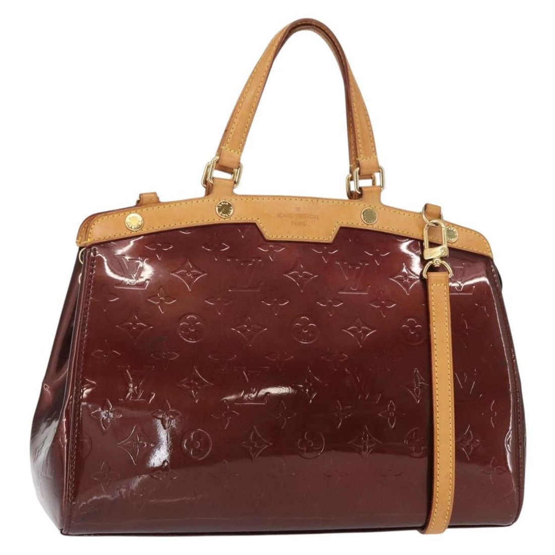Louis Vuitton Blair MM Rouge Favist Patent Vernis Handbag with Strap M91690: Louis Vuitton Blair MM Rouge Favist Patent Vernis Handbag with Strap M91690 This Louis Vuitton Monogram Vernis Blair MM Bag in Rouge Favist features a patent leather exterior and can be carried as bot