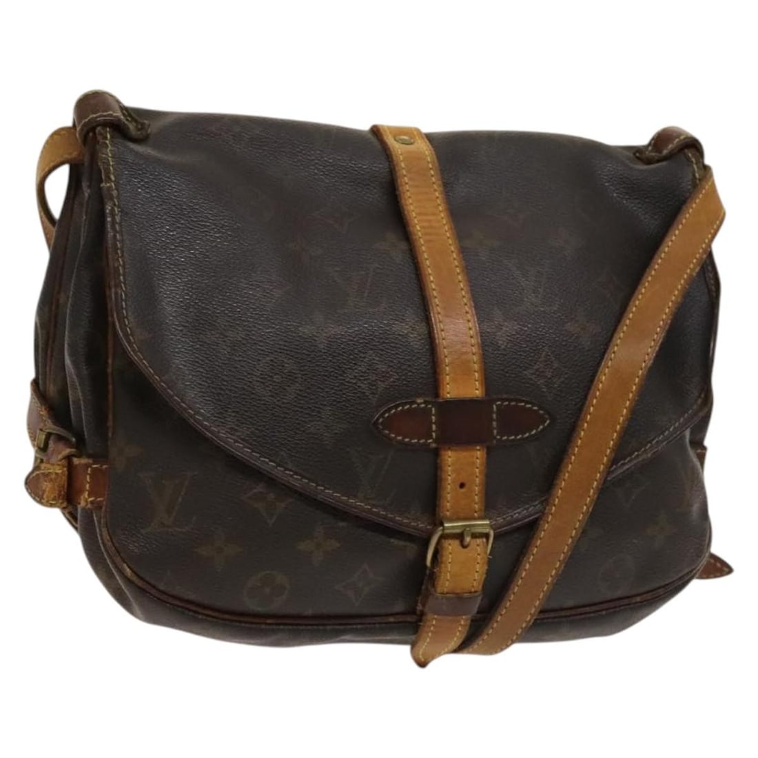 LOUIS VUITTON Monogram Saumur 30 Shoulder Bag M42256 Authentic: LOUIS VUITTON Monogram Saumur 30 Shoulder Bag M42256 Authentic The LOUIS VUITTON Monogram Saumur 30 Shoulder Bag combines classic elegance with practical functionality. Crafted from durable Monogram C