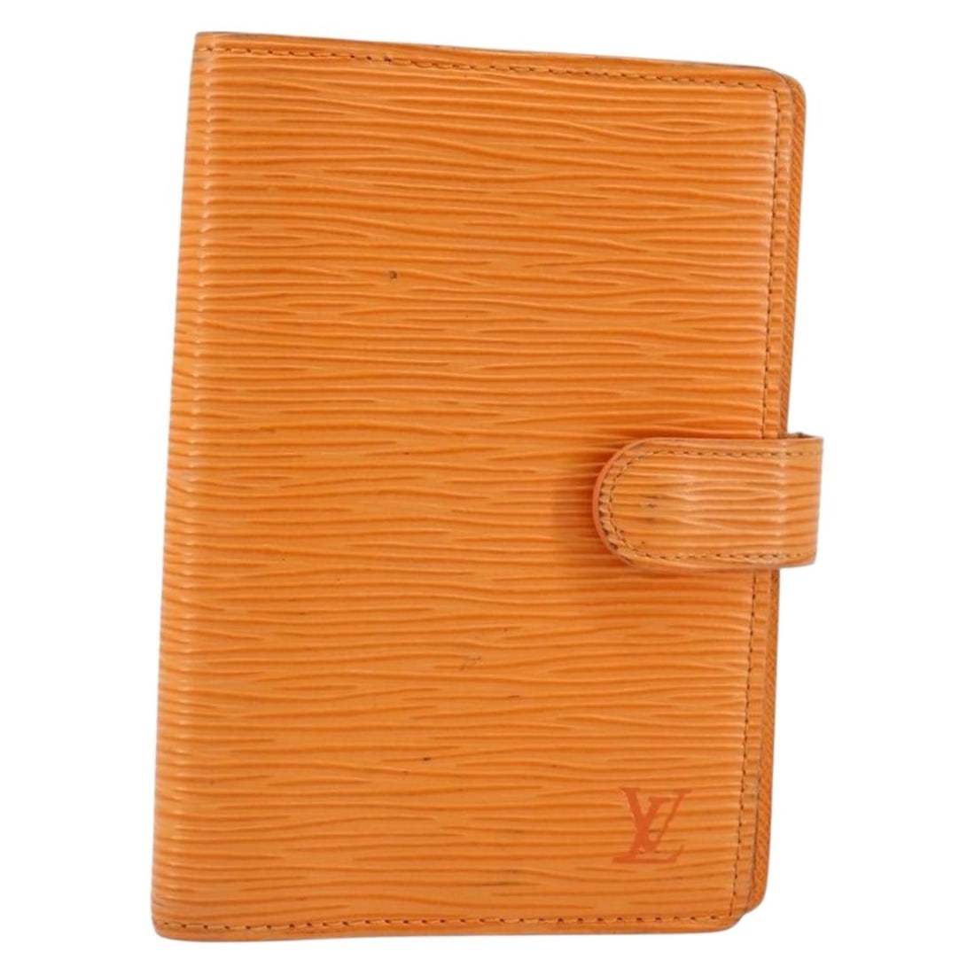 Louis Vuitton Epi Leather Agenda PM Day Planner Cover Orange Mandarin R2005H: Louis Vuitton Epi Leather Agenda PM Day Planner Cover Orange Mandarin R2005H This authentic LOUIS VUITTON Epi Agenda PM Day Planner Cover is crafted from high-quality Epi leather in a vibrant Orange/M