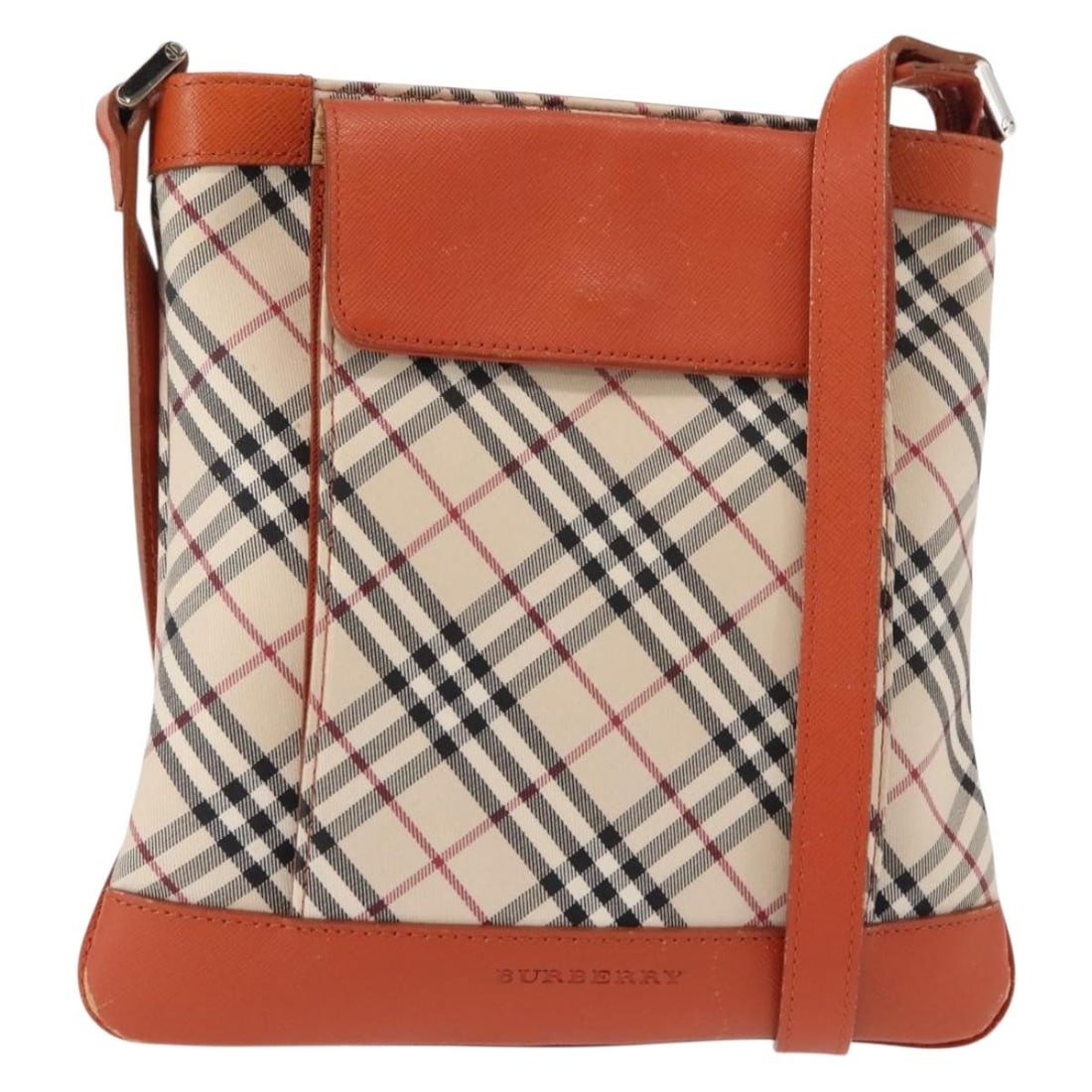 BURBERRY Nova Check Beige Orange Silver Canvas Shoulder Bag Auth: BURBERRY Nova Check Beige Orange Silver Canvas Shoulder Bag Auth This Burberry Nova Check Shoulder Bag is a stylish accessory made from durable canvas, featuring a chic blend of beige, orange, and sil