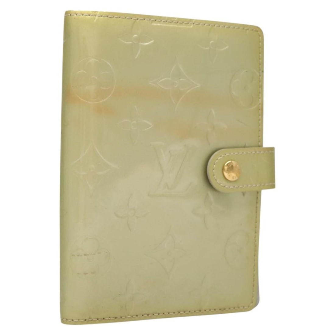 Louis Vuitton Vernis Agenda PM Day Planner Cover Gris R21001 Authentic: Louis Vuitton Vernis Agenda PM Day Planner Cover Gris R21001 Authentic This LOUIS VUITTON Vernis Agenda PM Day Planner Cover is a stylish accessory crafted from high-quality patent leather in a sophis
