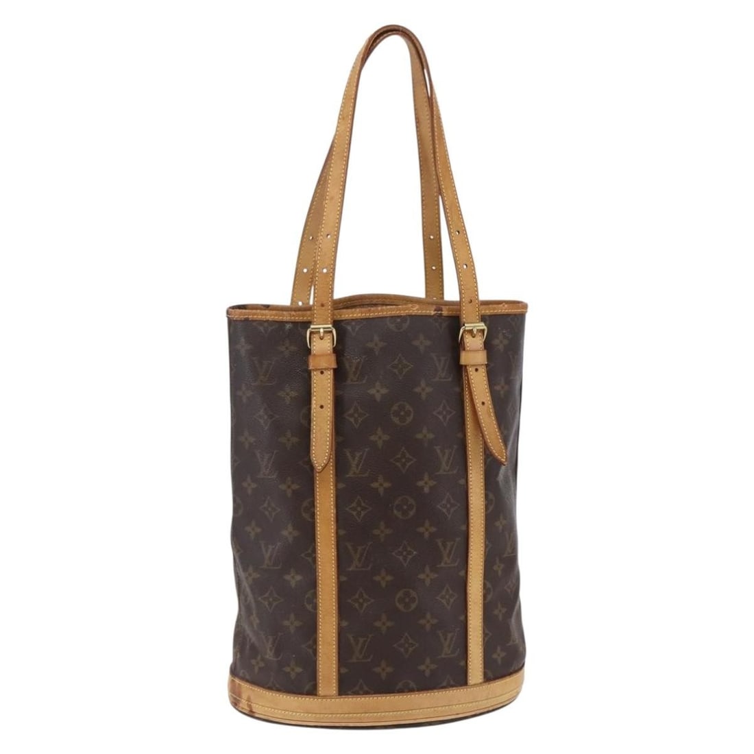 LOUIS VUITTON Monogram Bucket GM Shoulder Bag M42236 Auth France: LOUIS VUITTON Monogram Bucket GM Shoulder Bag M42236 Auth France This stylish Louis Vuitton Monogram Bucket GM Shoulder Bag is crafted from durable Monogram Canvas, showcasing the iconic LV pattern. M