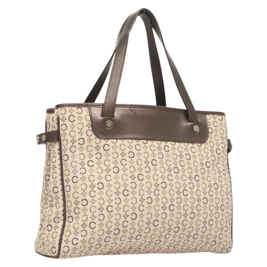 CELINE C Macadam Canvas Hand Bag Beige Gold Italy Auth: CELINE C Macadam Canvas Hand Bag Beige Gold Italy Auth This authentic CELINE C Macadam Canvas Hand Bag combines elegance with functionality. Crafted from premium C Macadam Canvas in a sophisticated be