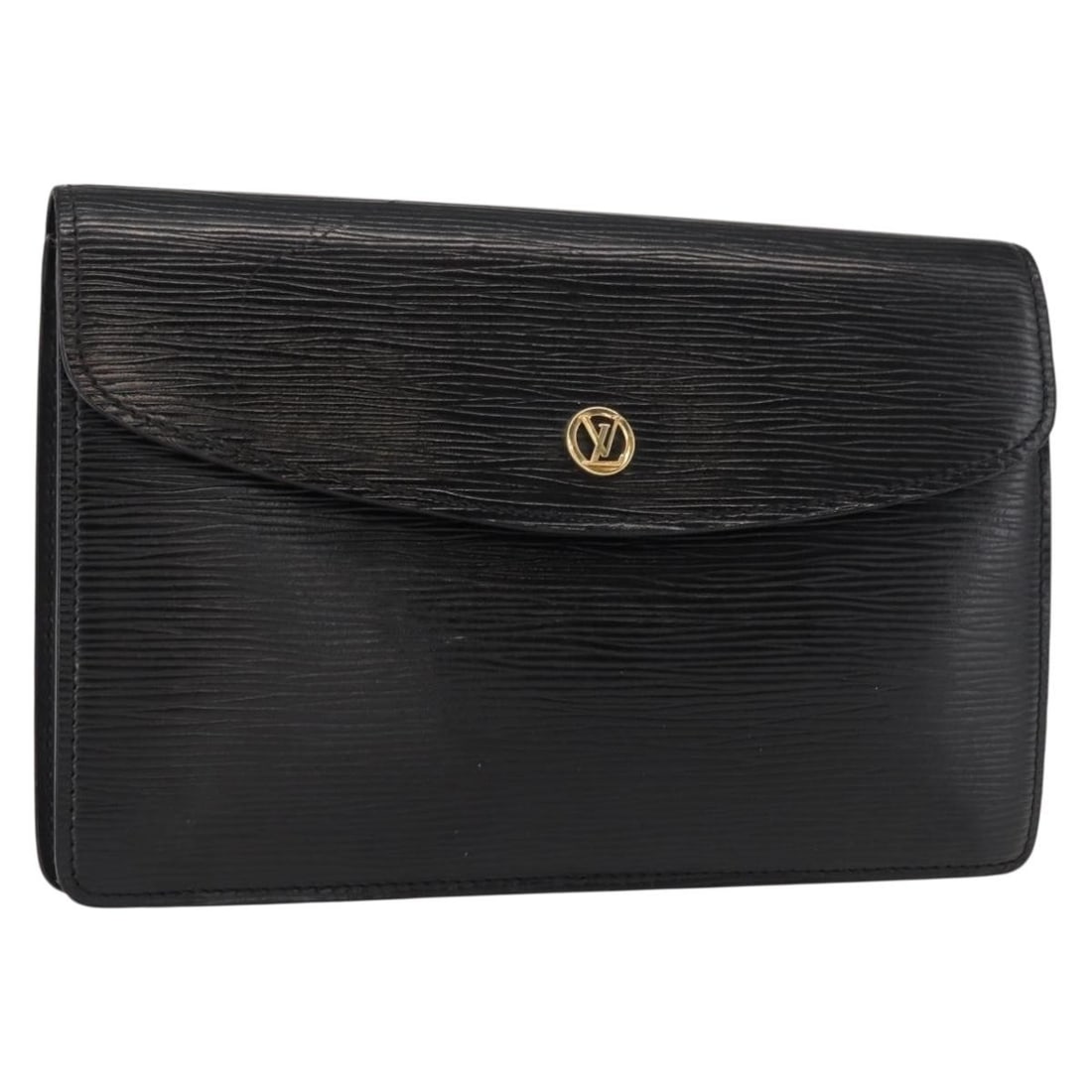 LOUIS VUITTON Epi Montaigne 23 Black Clutch Bag M52662 Auth (1 of 18)