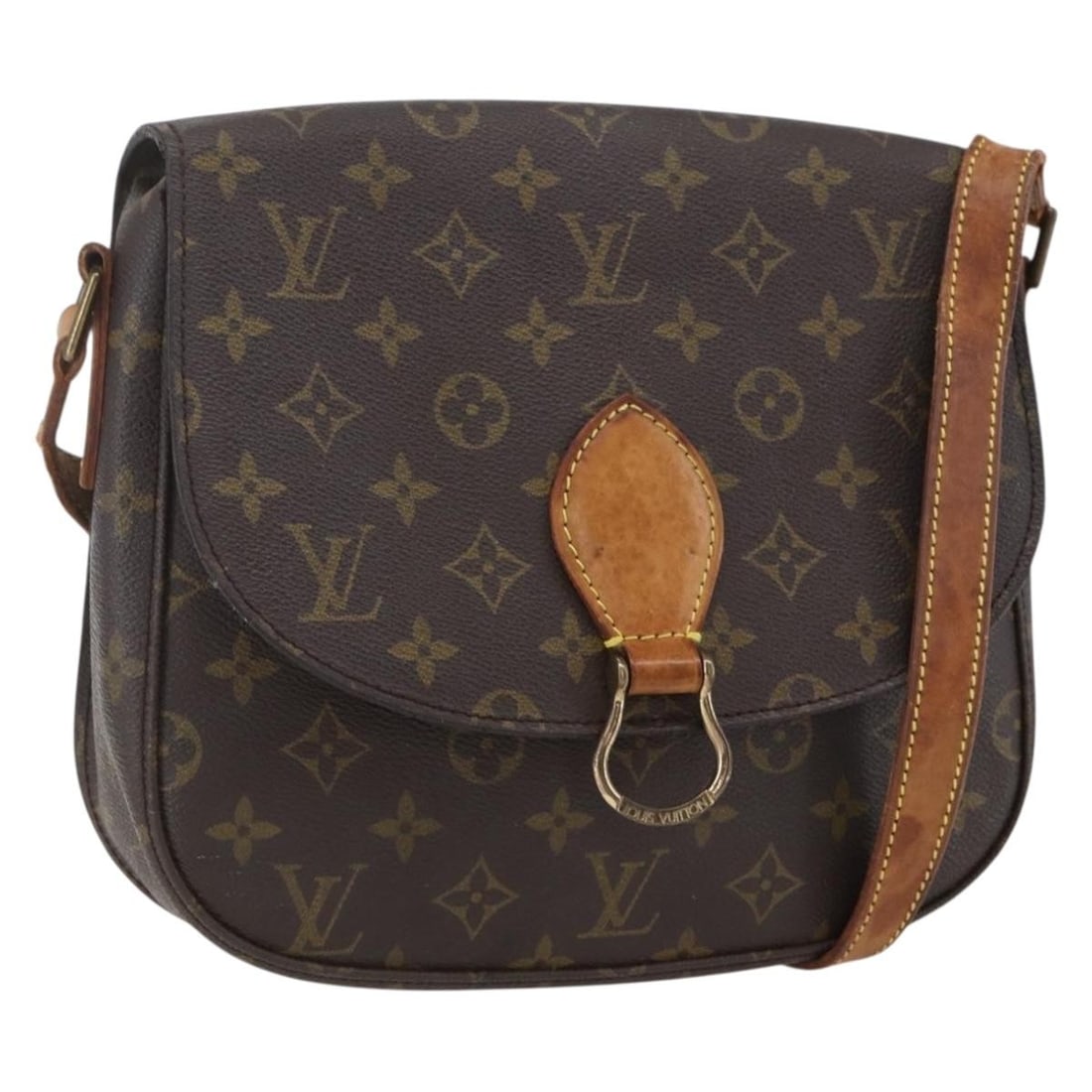 Louis Vuitton Saint Cloud GM Monogram Canvas Shoulder Bag M51242 France: Louis Vuitton Saint Cloud GM Monogram Canvas Shoulder Bag M51242 France This Louis Vuitton Monogram Saint Cloud GM shoulder bag, model M51242, is crafted from the brand's signature monogram canvas wit