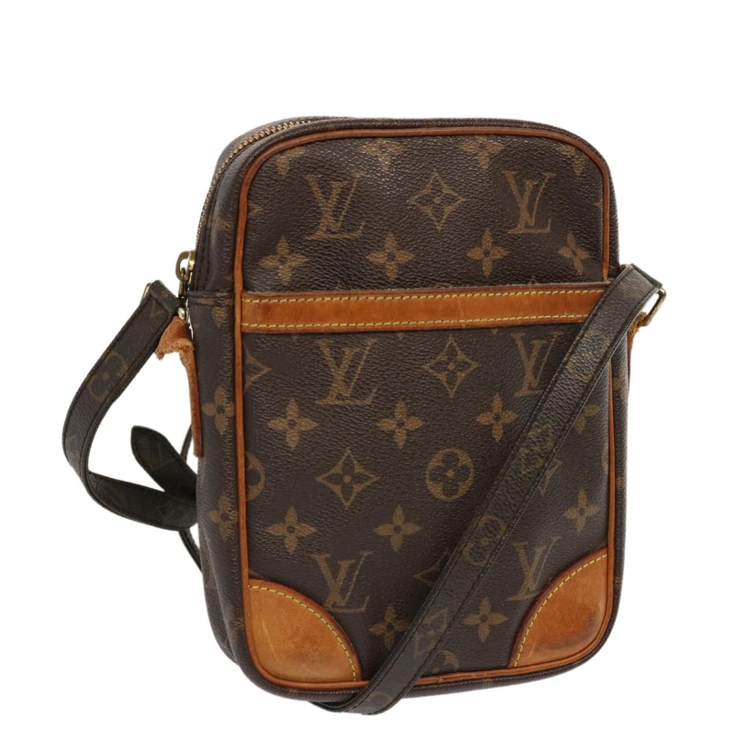 LOUIS VUITTON Monogram Danube Shoulder Bag M45266 Auth France: LOUIS VUITTON Monogram Danube Shoulder Bag M45266 Auth France This authentic Louis Vuitton Monogram Danube Shoulder Bag features a stylish design crafted from durable monogram canvas. With dimensions